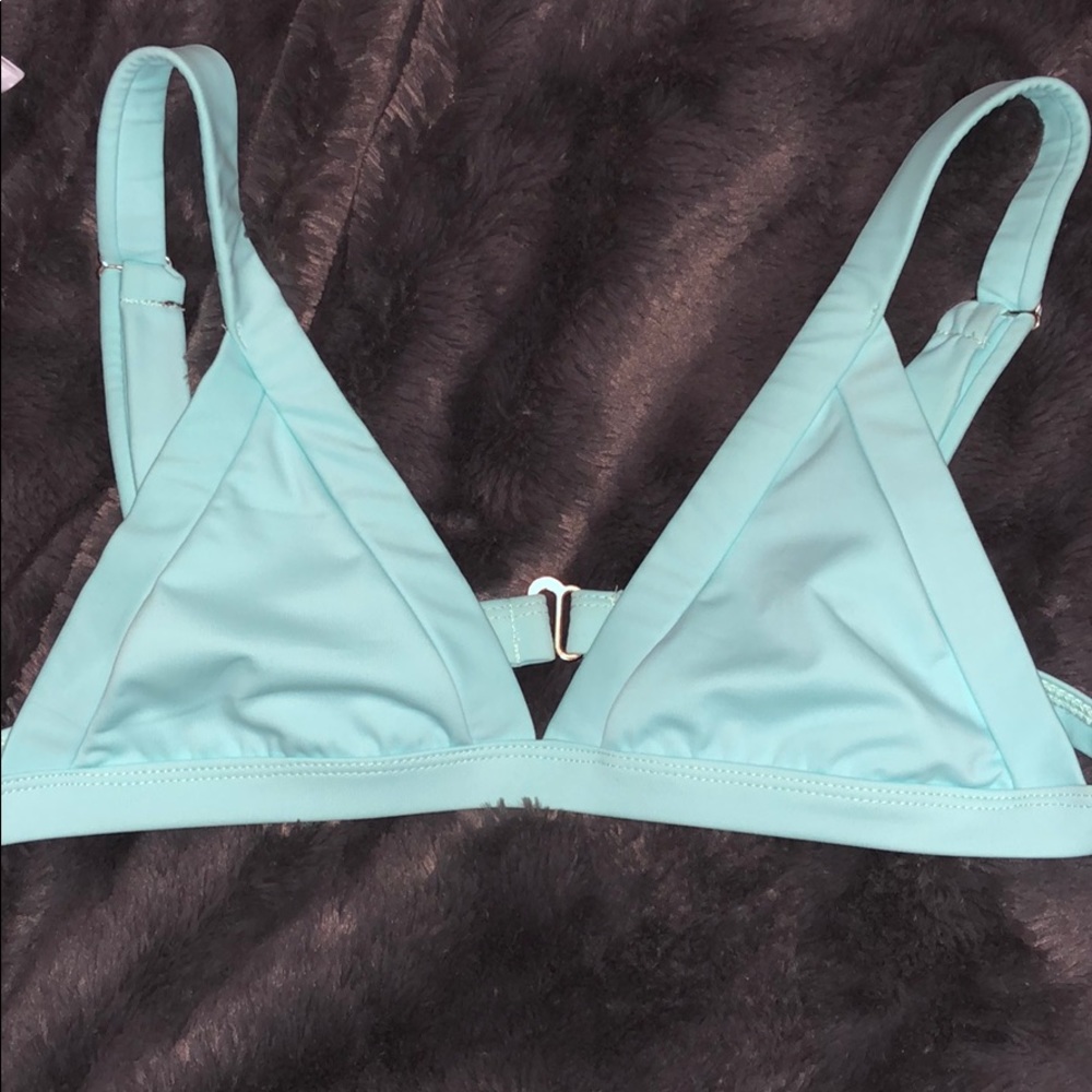 Brand new bright blue bikini top
